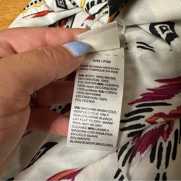 Chico’s Women’s Sz 1 US 8 M Reversible Cheetah Leopard Aztec Kimono Cardigan EUC - Picture 8 of 12